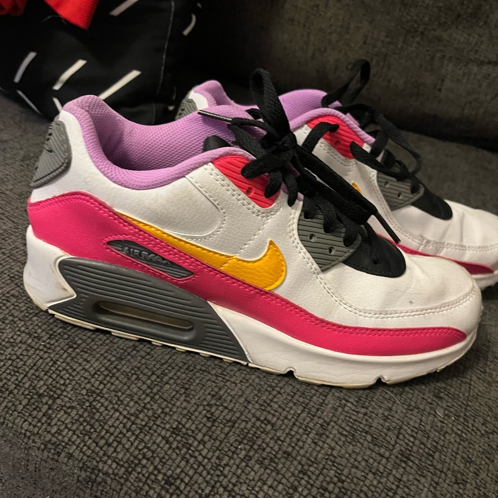 Nike woman’s size 7 Air Max Sneakers - White, Pink, Yellow